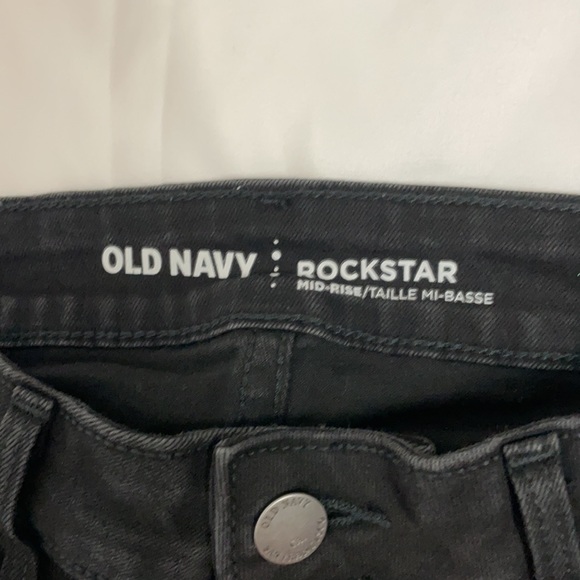 Old Navy Rockstar Mid Rise Jeans Size 4 Tall - Picture 7 of 8
